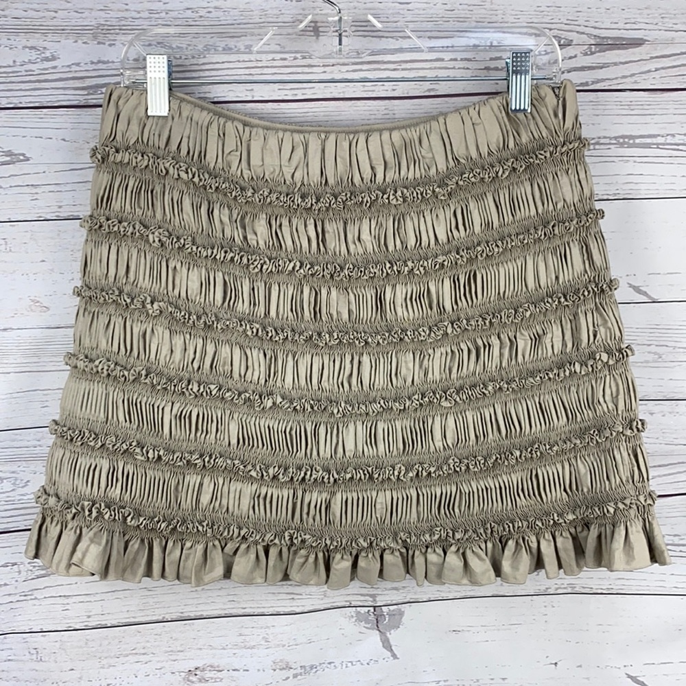 CHLOE Ruffle Taffeta Party Mini Skirt 36